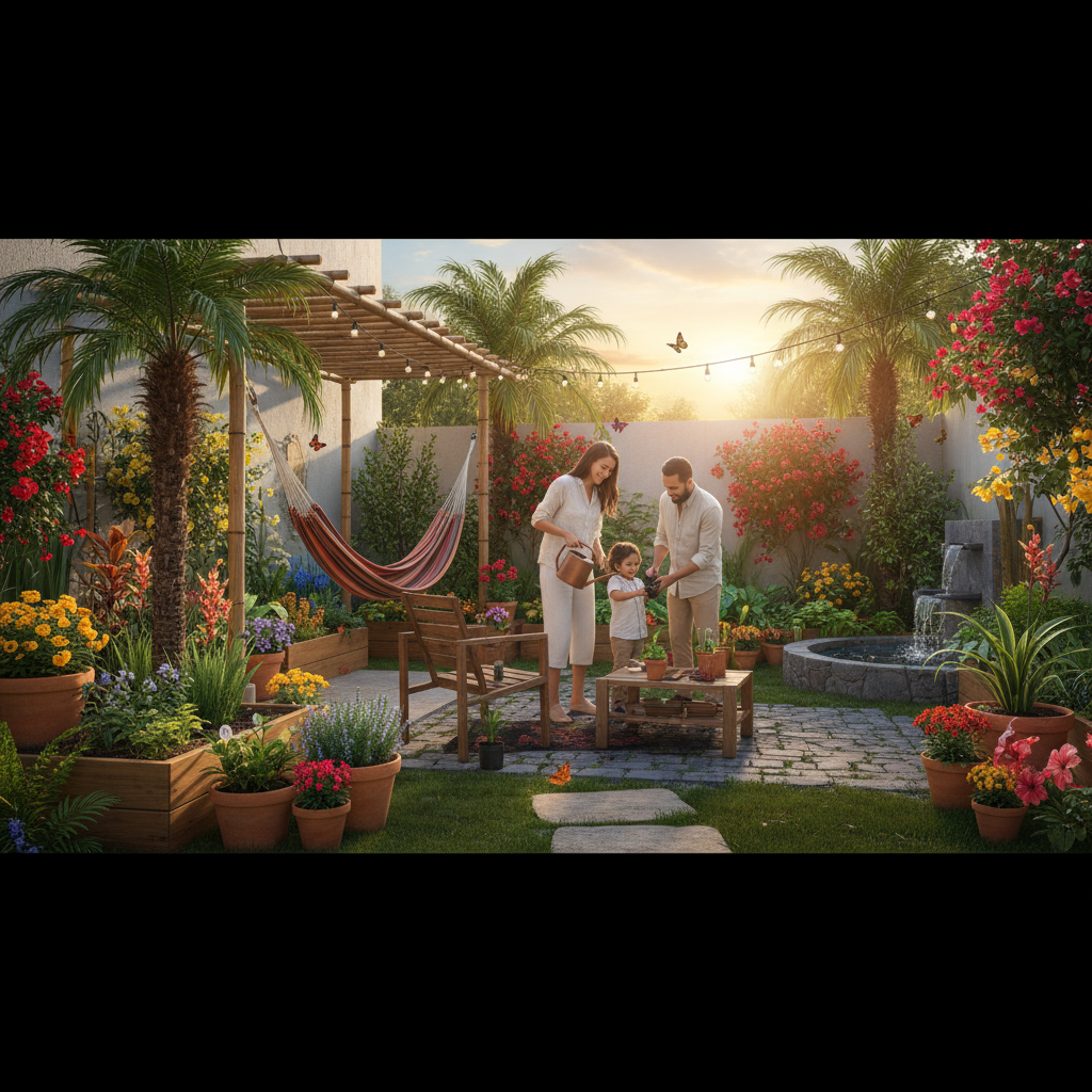 Convierte tu Patio en un Santuario: Jardinería Ecológica para el Hogar Latino - Artículo del Blog RedLatina sobre jardineria paisajismo