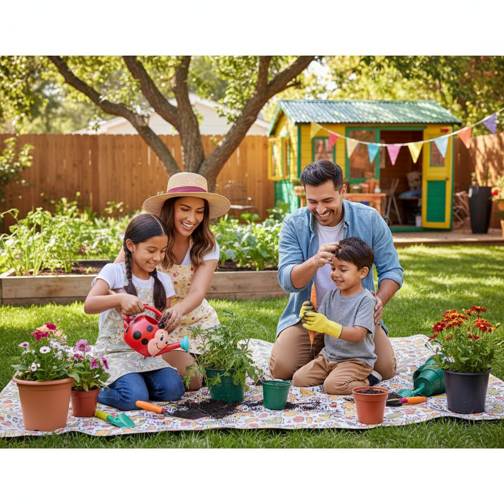 Jardinería en Familia: El Regalo de la Naturaleza a Través del Juego y el Aprendizaje - Artículo del Blog RedLatina sobre jardineria paisajismo