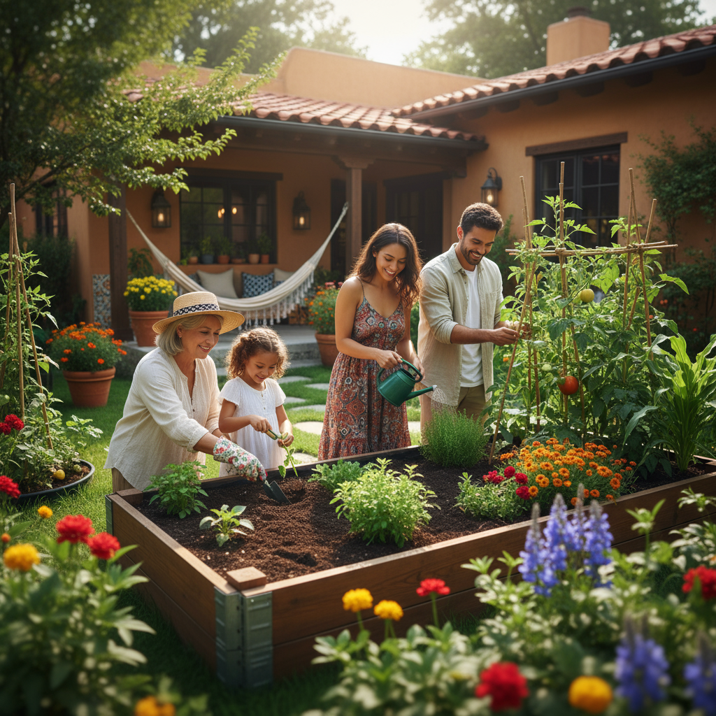 Jardinería: Sembrando Paz y Cosechando Bienestar en el Hogar Latino - Artículo del Blog RedLatina sobre jardineria paisajismo