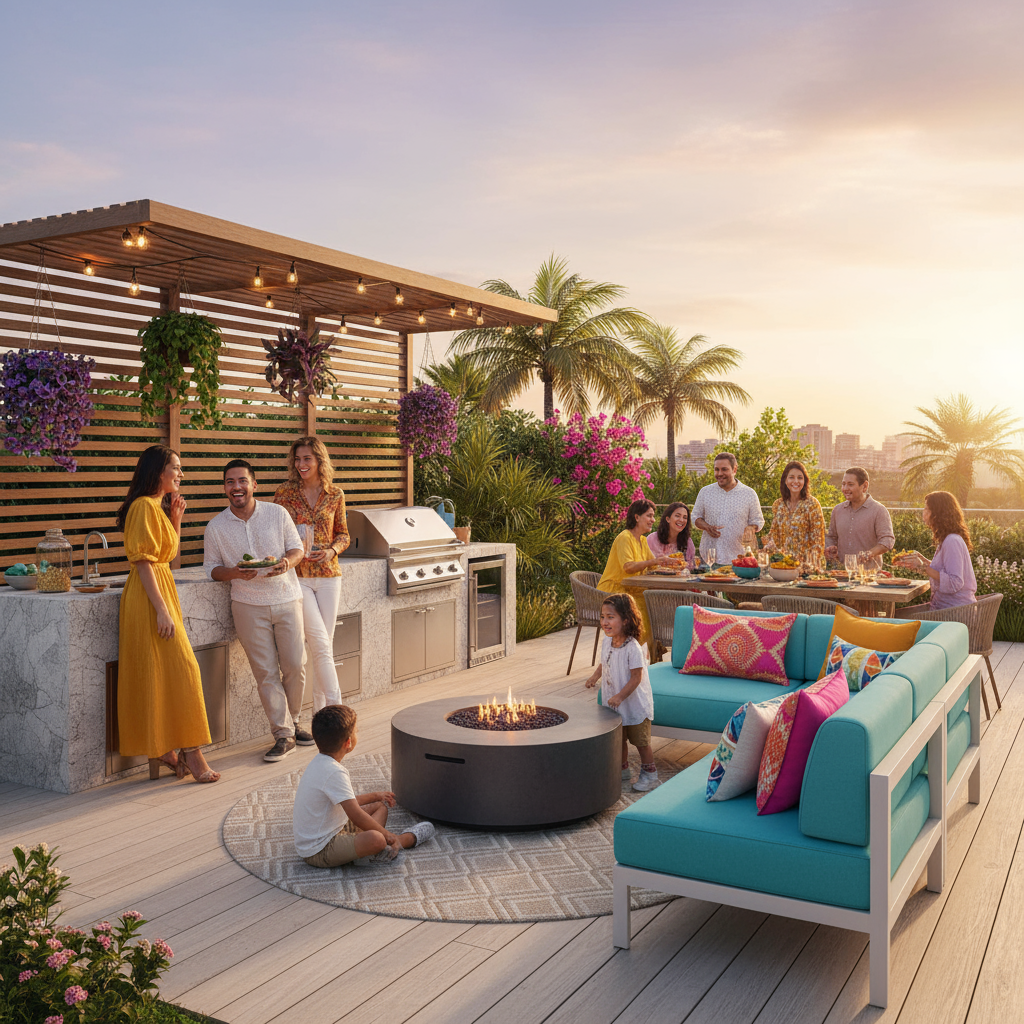 La terraza perfecta para reuniones familiares y parrilladas: Construye tu espacio soñado - Artículo del Blog RedLatina sobre decks terrazas cercas fences