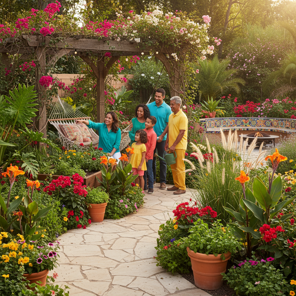 Paisajismo con Alma Latina: Consejos Prácticos para un Jardín Vibrante en 2026 - Artículo del Blog RedLatina sobre jardineria paisajismo