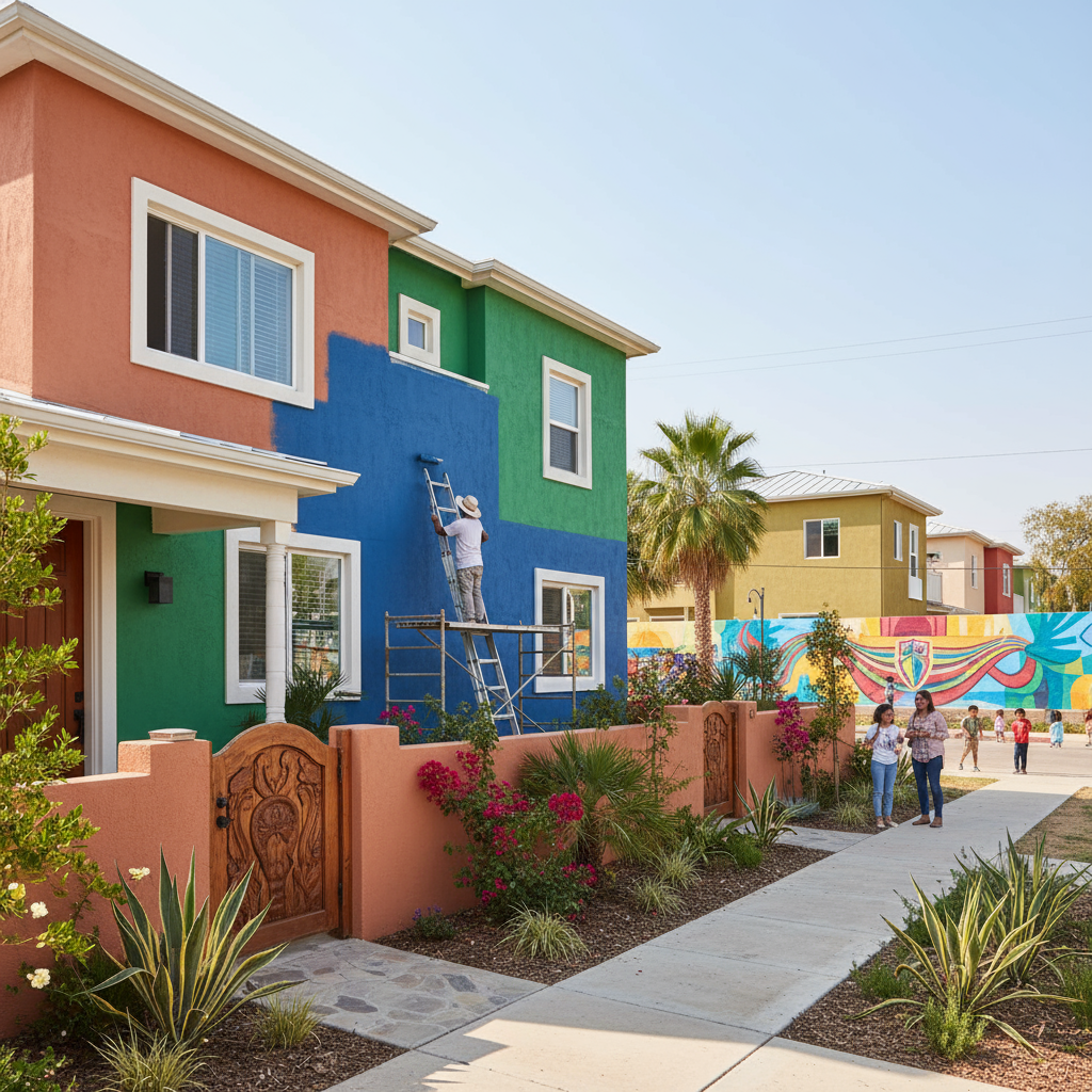 Pintura Exterior: Protege y Embellece tu Propiedad - Artículo del Blog RedLatina sobre pintura de casas y locales