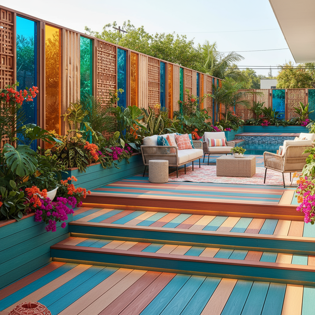 Tendencias 2025: Dale Vida a Tu Hogar con Colores y Texturas en Decks y Cercas - Artículo del Blog RedLatina sobre decks terrazas cercas fences